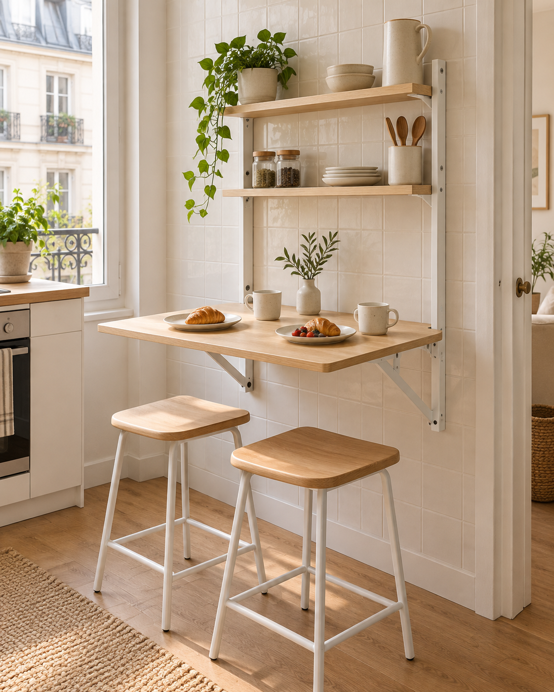 LANMIX Fold-Down Breakfast Shelf concept image