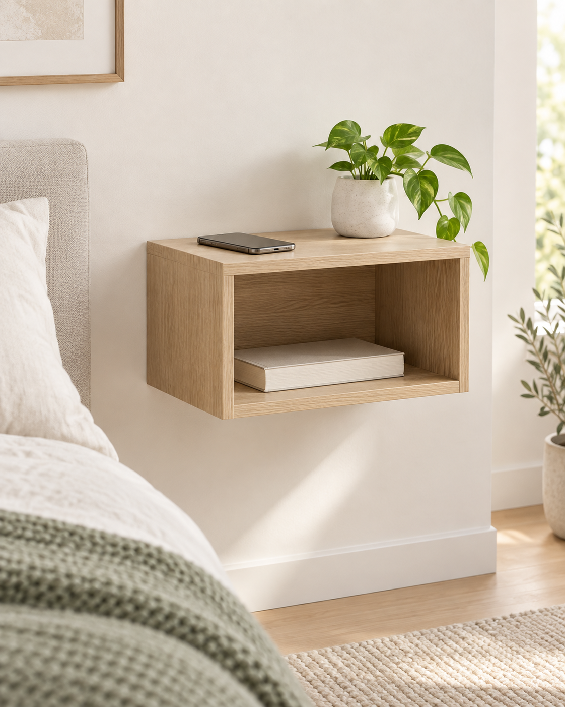 LANMIX Wall Cubby Nightstand concept image